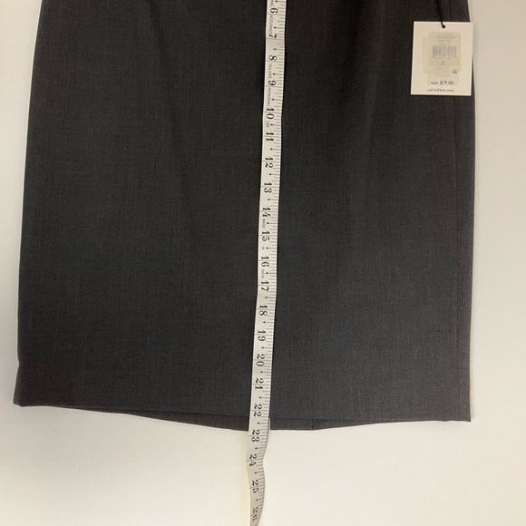 NWT Calvin Klein Womens Sz 4 Classic Professional Office Lined Gray Pencil Skirt - Picture 9 of 9